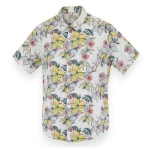 Faherty Rayon Hawaiian Shirt Mens 2XL Multicolor Tropical Dreams Button Up‎